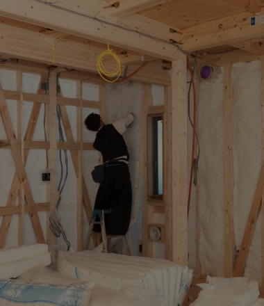 住宅　建築中