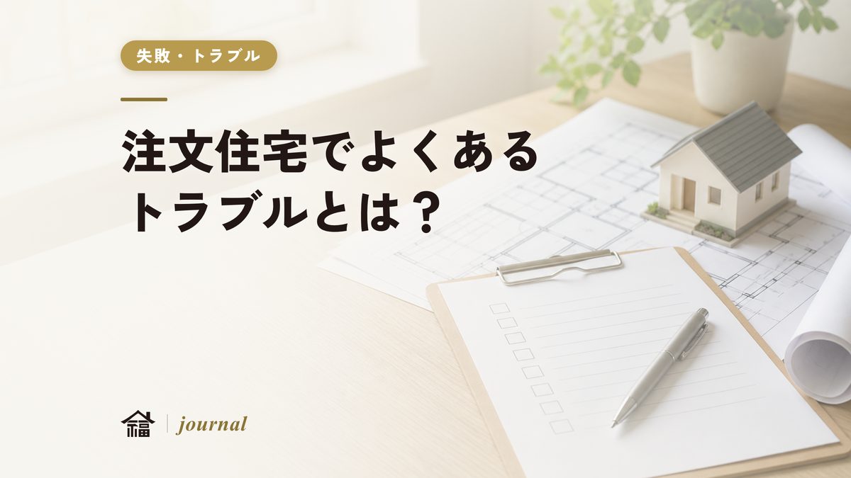 注文住宅でよくあるトラブルとは？事例・予防策・対処法を解説