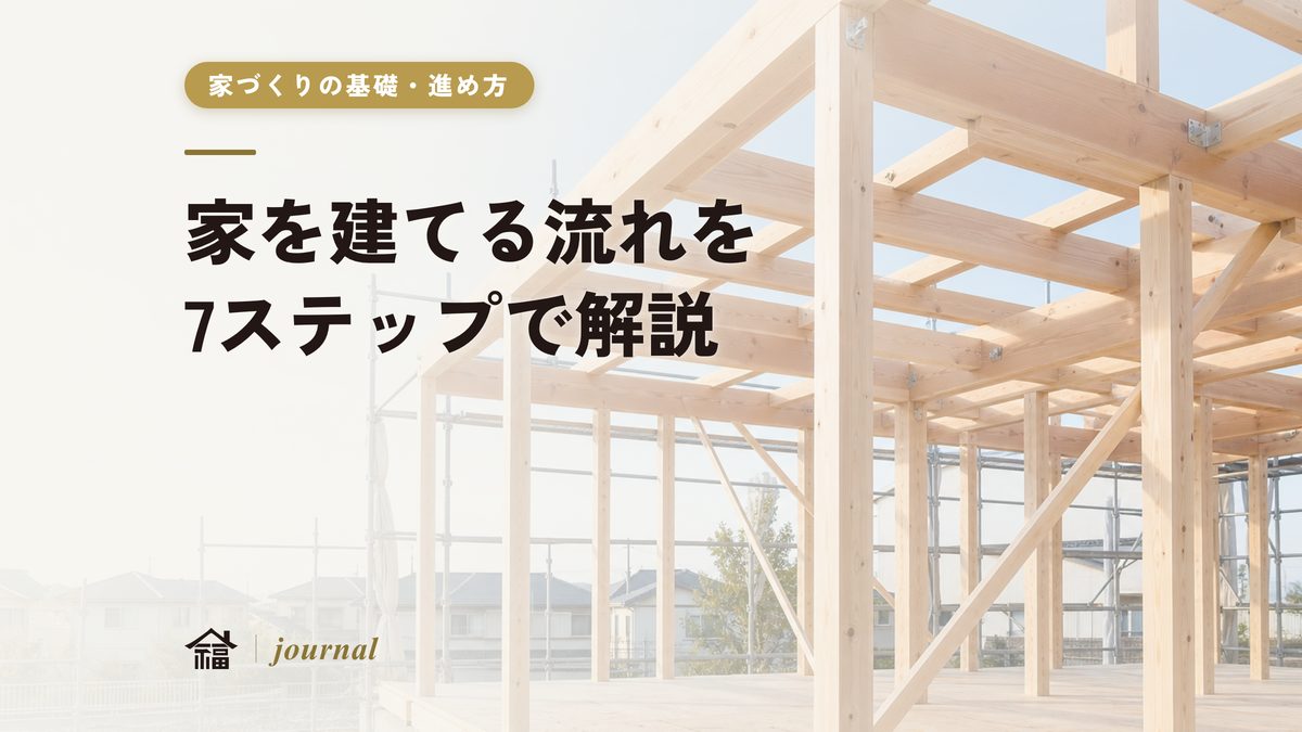 【初めての方向け】家を建てる流れを7ステップで解説