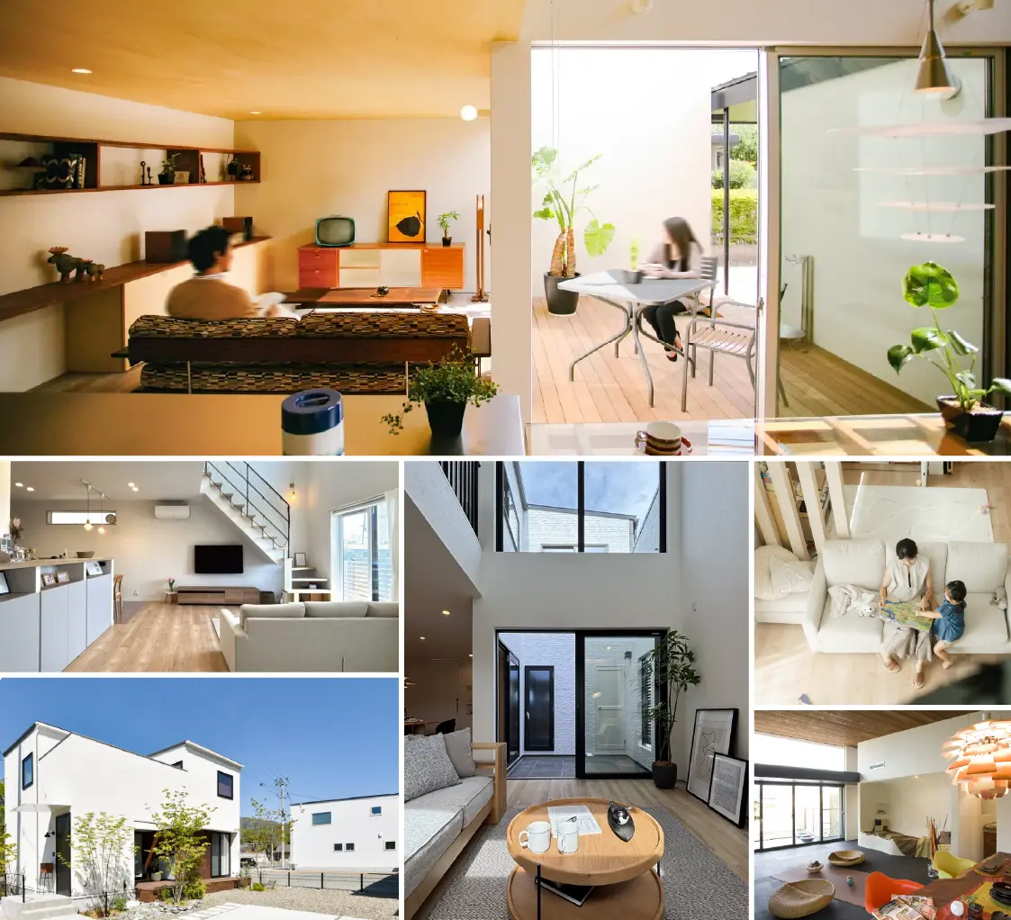 リビングでくつろぐ様子